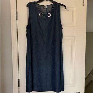 ANN KLEIN Denim Sleeveless Dress